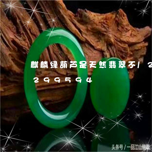 麒麟绿葫芦是天然翡翠不/2023072299594