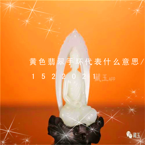 黄色翡翠手环代表什么意思/2023031522021