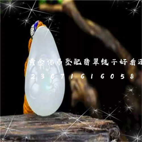 黄金佛吊坠配翡翠链子好看还是蜜蜡/2023071616058