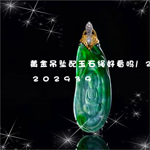 黄金吊坠配玉石绳好看吗/2023072202939