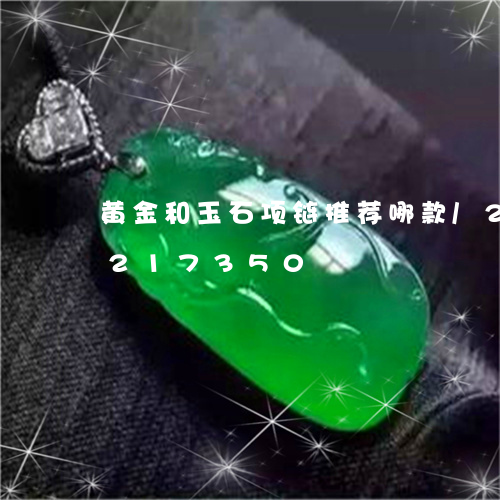 黄金和玉石项链推荐哪款/2023072217350