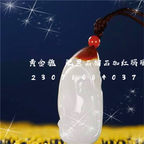 黄金貔恘配黑石榴石加红玛瑙的手链/2023071684037