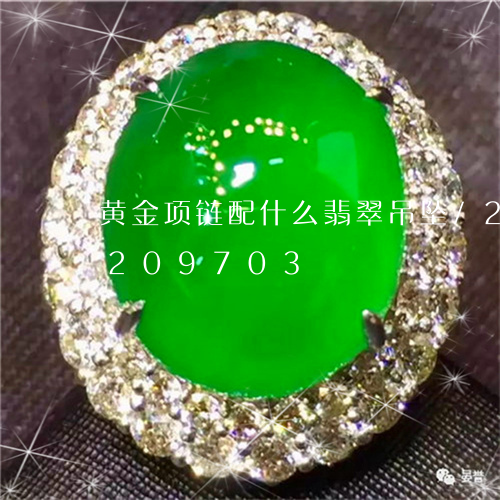 黄金项链配什么翡翠吊坠/2023072209703