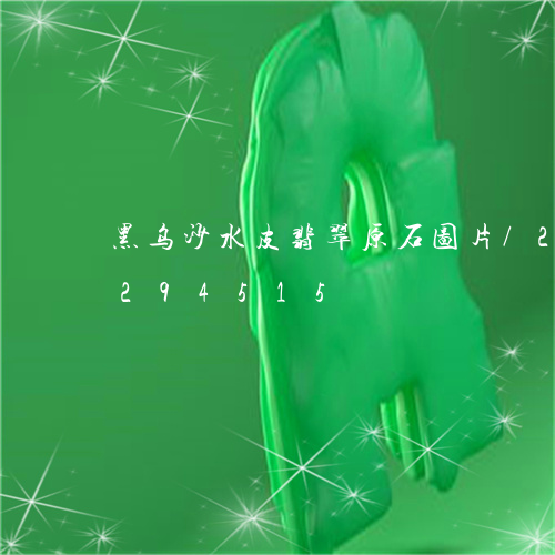 黑乌沙水皮翡翠原石图片/2023072294515