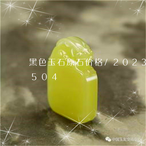 黑色玉石原石价格/2023112549504